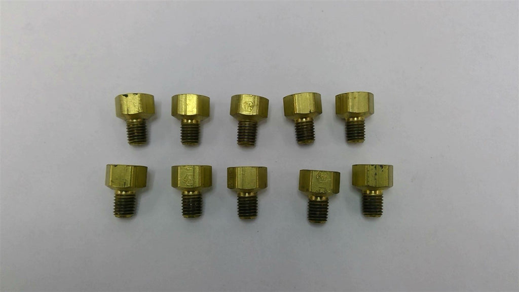 1/8-28 x 1/4-19 Brass Hex Fittings Lot Of 10