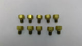1/8-28 x 1/4-19 Brass Hex Fittings Lot Of 10