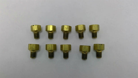 1/8-28 x 1/4-19 Brass Hex Fittings Lot Of 10