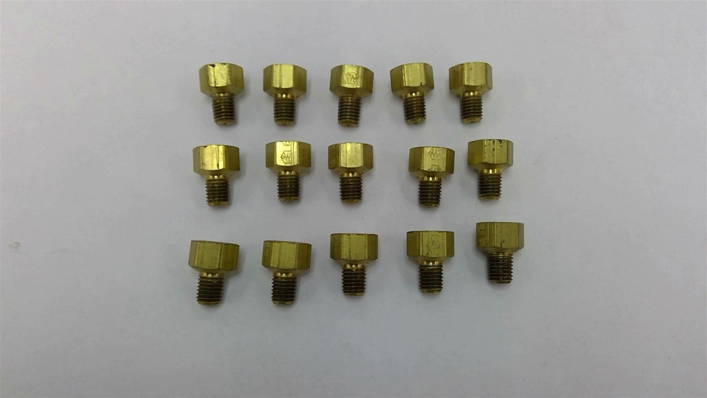 1/8-28 x 1/4-19 Brass Hex Fittings Lot Of 15