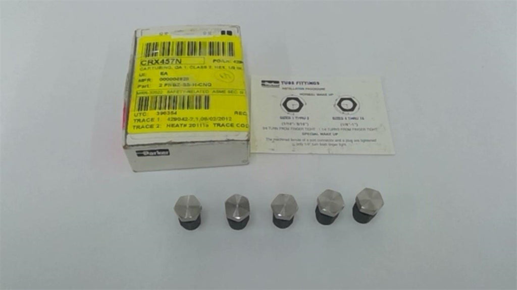 Parker 2PNBZ-SS-HCNQ Hex Fittings 1/8" Lot Of 5