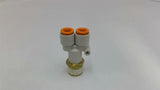 SMC 3/8" Y Pneumatic Fittings Lot Of 5