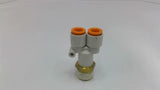 SMC 3/8" Y Pneumatic Fittings Lot Of 5
