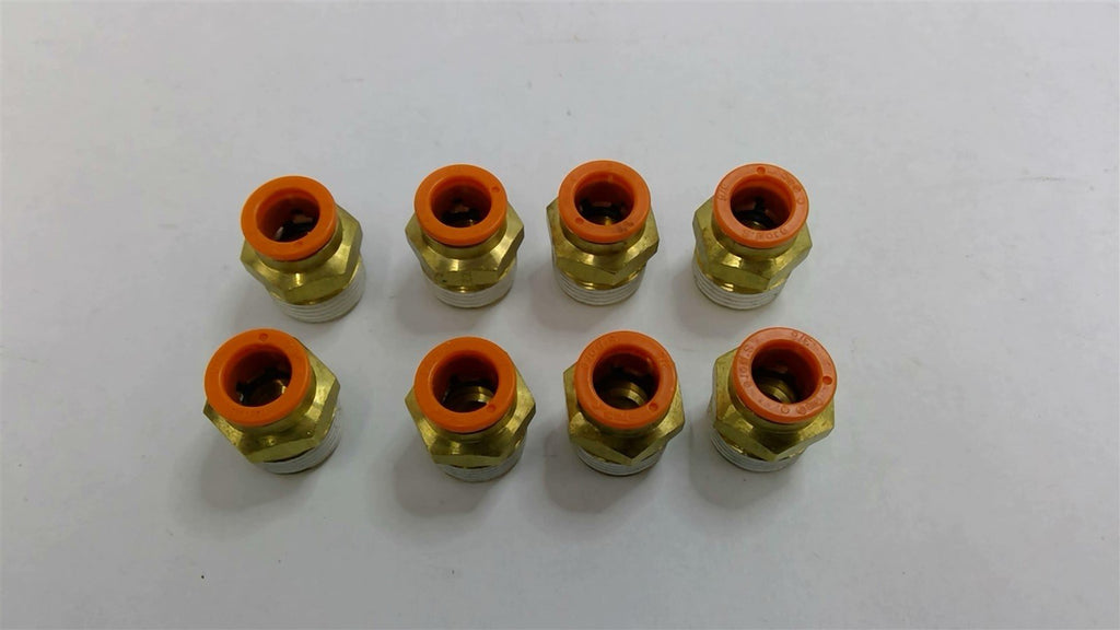 SMC 3/8" Push-To-Connect Fittings Lot Of 8