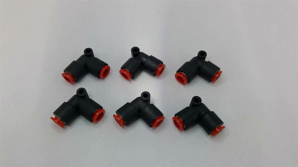 SMC 5/16" Right Angle Quick Disconnect Fittings Lot Of 6