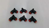 SMC 5/16" Right Angle Quick Disconnect Fittings Lot Of 6