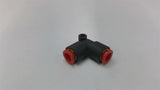 SMC 5/16" Right Angle Quick Disconnect Fittings Lot Of 6