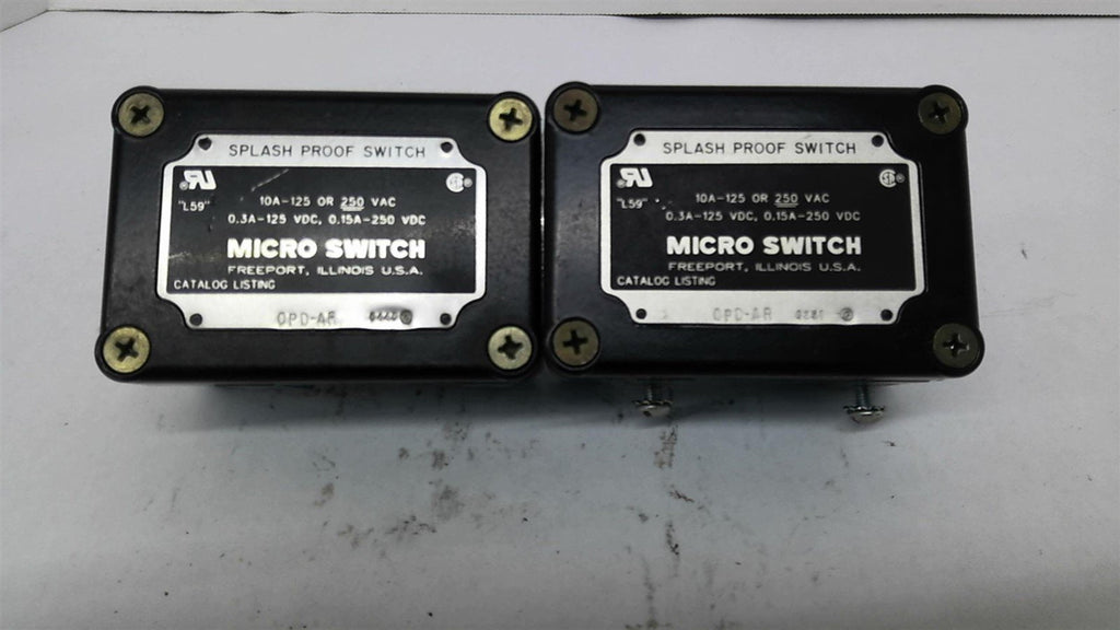 Micro-Switch OPD-AR Splash Proof Limit Switch Lot of 2