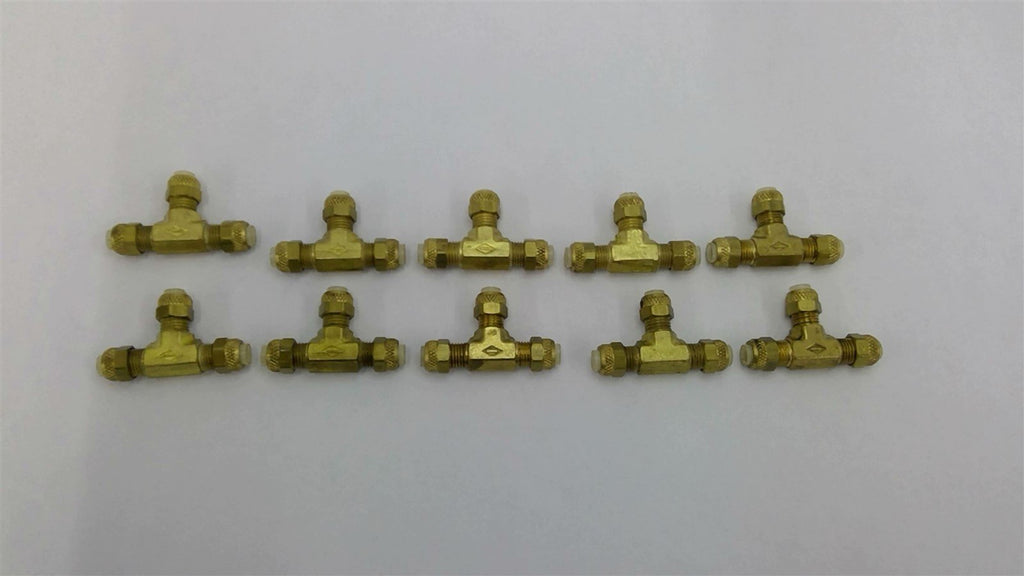 1/4" Tee Poly Flo Fitting Lot Of 10