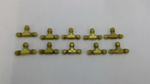 1/4" Tee Poly Flo Fitting Lot Of 10
