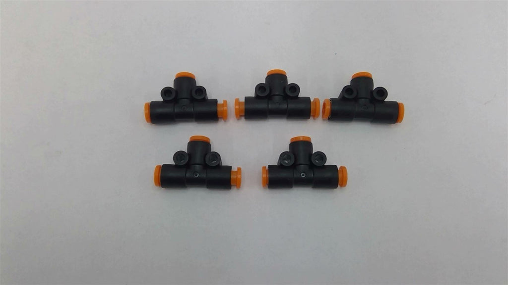 SMC 3/16" Push-To-Connect Tube Tee Fitting Lot Of 5