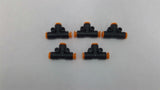 SMC 3/16" Push-To-Connect Tube Tee Fitting Lot Of 5