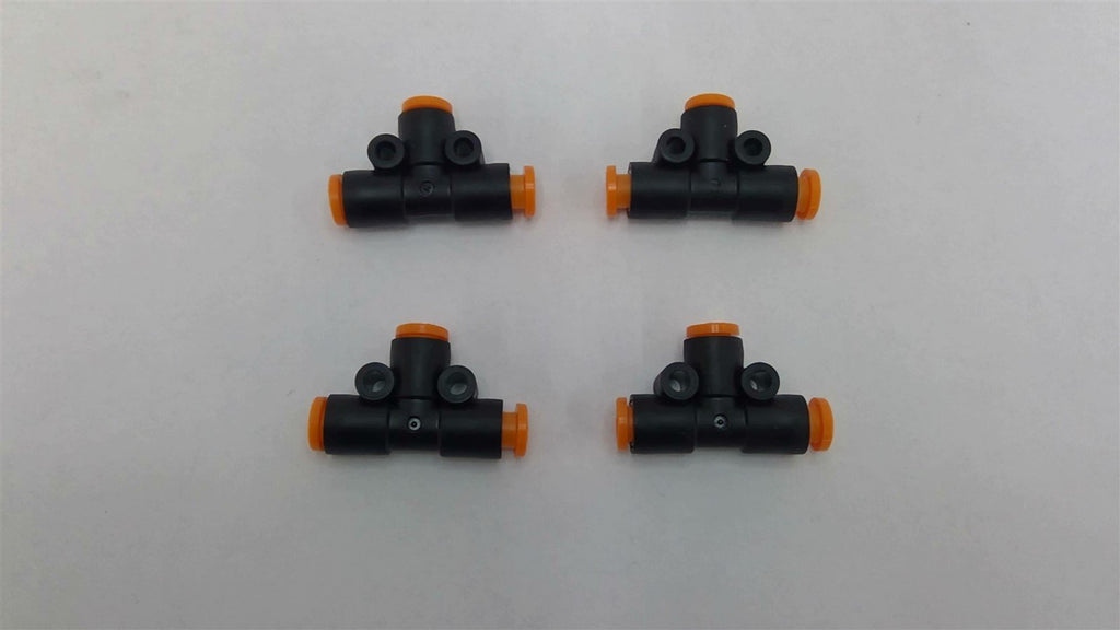 SMC 3/16" Push-To-Connect Tube Tee Fitting Lot Of 4