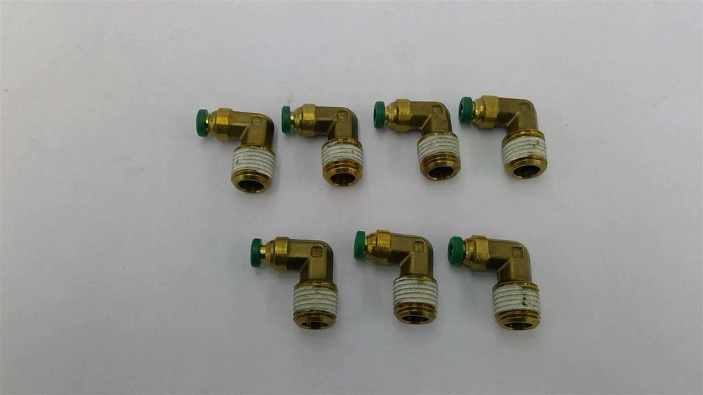 Prestolok 90 Degree Male Elbow 5/32" Push-To-Connect 3/8"NPT Fittings Lot Of 7