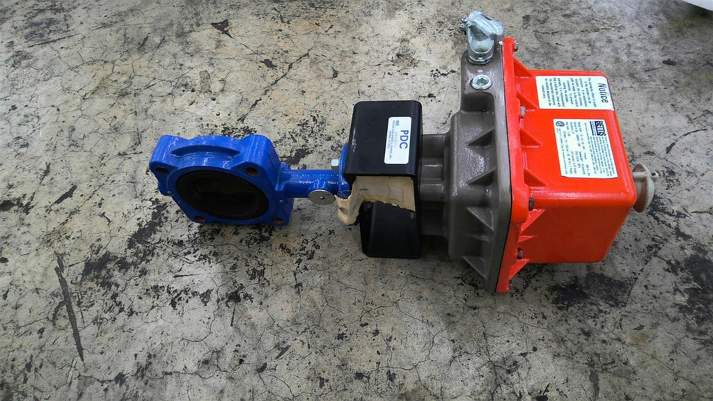 Bettis 520F-10-C4-02-004 Actuator 110-120 VAC 1 PH With 3" Butterfly Valve