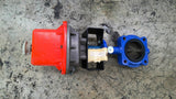 Bettis 520F-10-C4-02-004 Actuator 110-120 VAC 1 PH With 3" Butterfly Valve