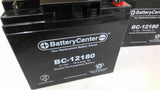 Battery Center BC-12180 12V Battery Lot Of 2