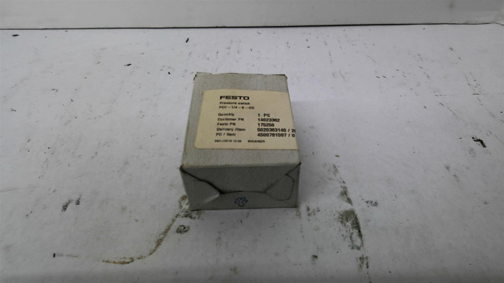 Festo PEV-1/4-B-0D Pressure Switch 250 VAC 15-175 PSI