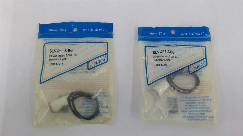 Selecta SL53211-5BG White Flush Lens Indicator Light 28 V 1 Watt Lot Of 2
