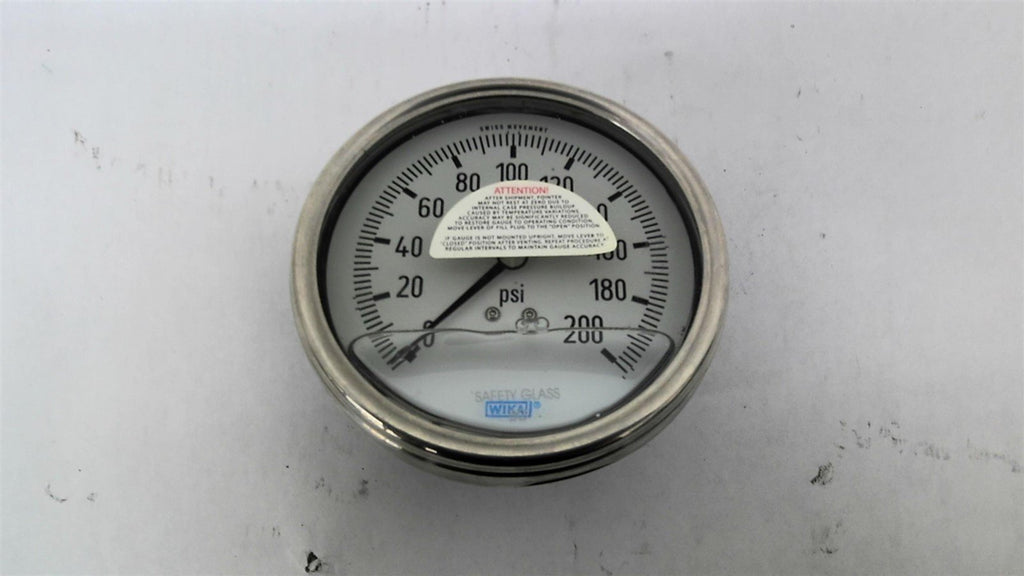 Wikai 200 PSI Oil Filled Pressure Gauge 4 1/2" OD