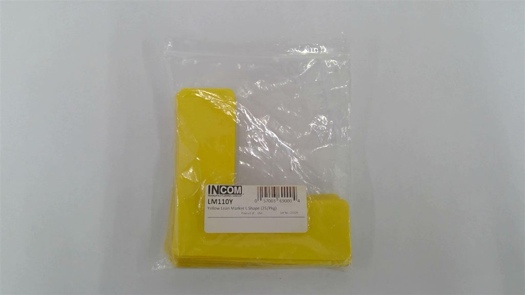 Incom Lm110Y Yellow Lean Marker L Shape Lot Of 25