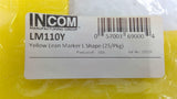 Incom Lm110Y Yellow Lean Marker L Shape Lot Of 25
