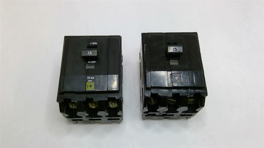 Square D 15 Amp Circuit Breaker 3 Pole Lot Of 2