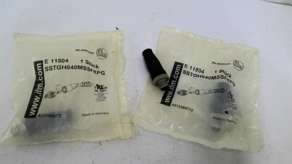 ifm E11504 SSTGH040MSSFKPG Connector Lot Of 3