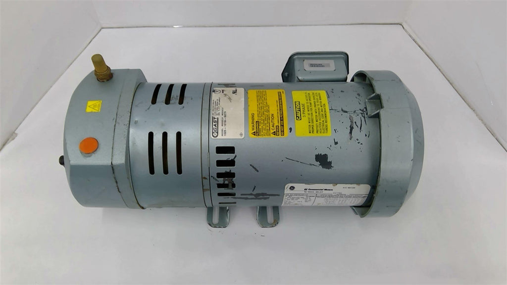 Gast 1023-101Q-G279 Rotary Vane Vacuum Pump With GE 5K49MN4012 3/4 HP AC Motor