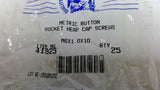 Barnes Distribution 41925 Metric Button Socket Head Screws M6x1.0x10 Lot Of 50