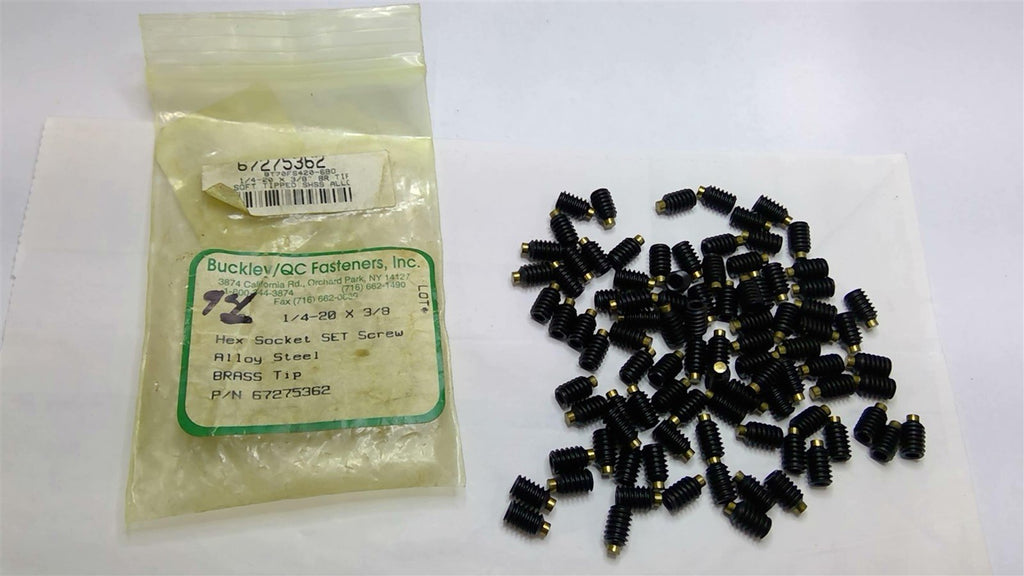 Buckley/QC Fasteners 14/4-20x3/8 Alloy Steel Hex Socket Set Screw Lot Of 94