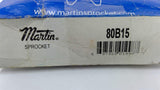Sprocket 80B15 80 Chain Size 15 Teeth 1" Bore