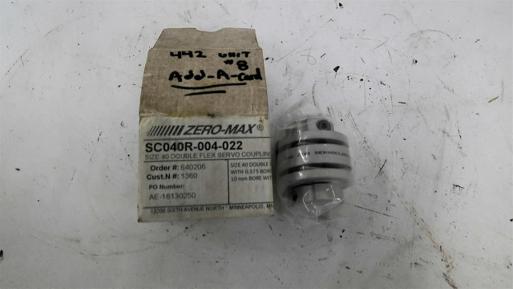 Zero-Max SC040R-004-022 Size 40 Double Flex Servo Coupling