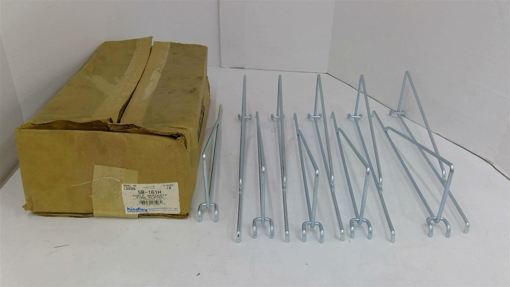 Hindley SB-161H Zinc Plated Shelf Brackets For 1/4" Perforated Boards Lot Of 10