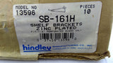 Hindley SB-161H Zinc Plated Shelf Brackets For 1/4" Perforated Boards Lot Of 10
