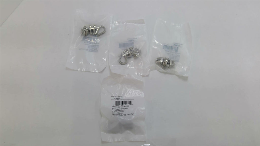 Suncor Stainless C0122-MC05 Wire Rope & Thimble Kit Lot Of 4
