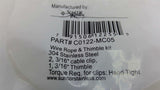 Suncor Stainless C0122-MC05 Wire Rope & Thimble Kit Lot Of 4