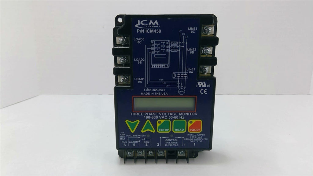 ICM Controls ICM450 Three Phase Voltage Monitor 190-630 VAC 50/60 HZ