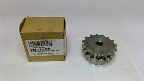 P.T. International Corp. 08B-2-15B 1/2 Z15 96 Metric Double B-Hub Sprocket