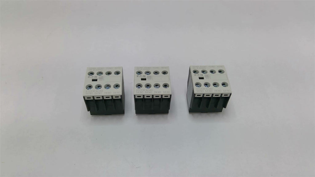Eaton XTCXFAC40 Auxiliary Contactor Block 4 Pole Lot Of 3