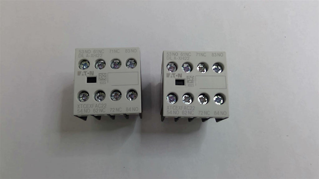 Eaton XTCXFAC40 Auxiliary Contactor Block 4 Pole Lot Of 2