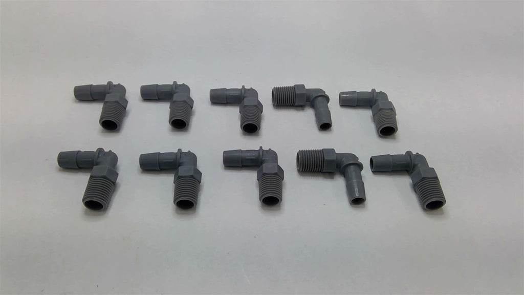 90 Degree Fittings 3/8" HSX 1/4" Male NPT Lot Of 10