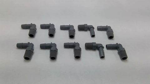 90 Degree Fittings 3/8" HSX 1/4" Male NPT Lot Of 10