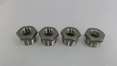 1 1/4X3/4 Stainless Steel Hex Bushing Lot Of 4