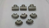 MB-304 1 1/4" Elbow with 1 1/4 Tee Pipe Fittings Lot Of 8 Assorted Pieces
