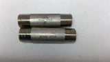 Assorted Lot Of Stainless Steel Pipe Nipples Lot Of 9