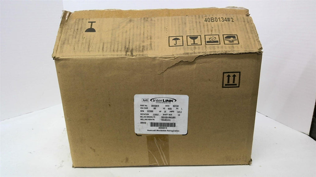 Interlink YSLB-220-6-B003-AS01 1/4 HP AC Motor 1200 RPM 6P 1 Phase 48Y 460 V