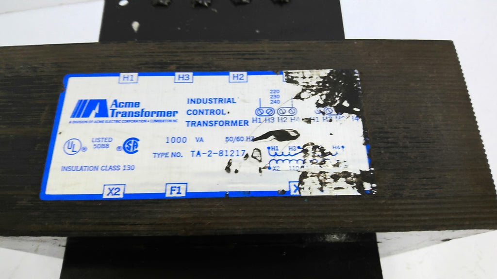 Acme TA-2-81217 1000VA Industrial Control Transformer