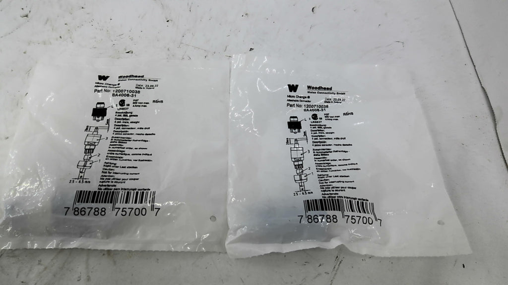 WoodHead 1200710038 8A4006-31 Connector Lot Of 2