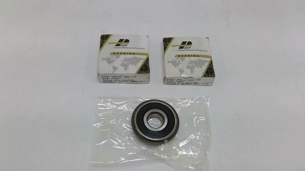 Peer Bearing 6302-2RLD-NR-C3 Lot Of 2